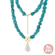 Natural Gemstone Turquoise Beaded Necklace