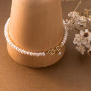 925 Sterling Silver Bracelet with Natural Small Pearls