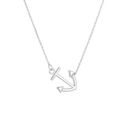 925 Sterling Silver Anchor Charm Necklace