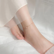 925 Sterling Silver Infinity Diamond Gold Plated Anklets