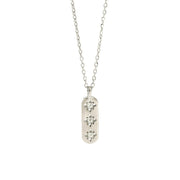 Chic Bar Pendant: 925 Sterling Silver Bar Shape Necklace