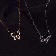 Butterfly Bliss: 925 Sterling Silver Butterfly Necklace