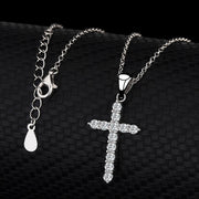 925 Silver Cross Pendant Necklace for Women