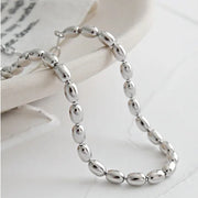 925 Silver Bracelet Women - Gold Plated Sterling Silver Small Beads Chain Bracelet Jewelry