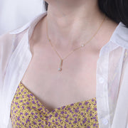 Pearl Radiance: 925 Silver Single Pearl Necklace