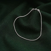 925 Sterling Silver Gold-Plated Small Beads Chain Bracelet