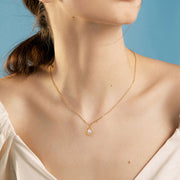 925 Silver Necklace for Women: 925 Sterling Silver Gold Plated Pearl Pendant Necklace