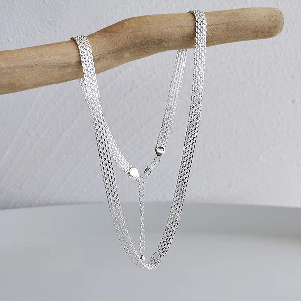 925 Sterling Silver Basic Chain Necklace for Men and Women