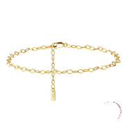 925 Sterling Silver Cable Chain Beach Anklet for Women