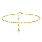 925 Sterling Silver Beach Anklet with Simple Elegant Chain