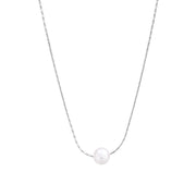 Sterling Silver Pearl Necklace Jewelry – 925 Sterling Silver Gold Plated Chain with Pearl Pendant