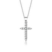 925 Silver Cross Pendant Necklace for Women