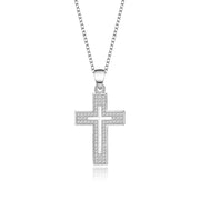 925 Silver Cross Pendant Necklace for Women